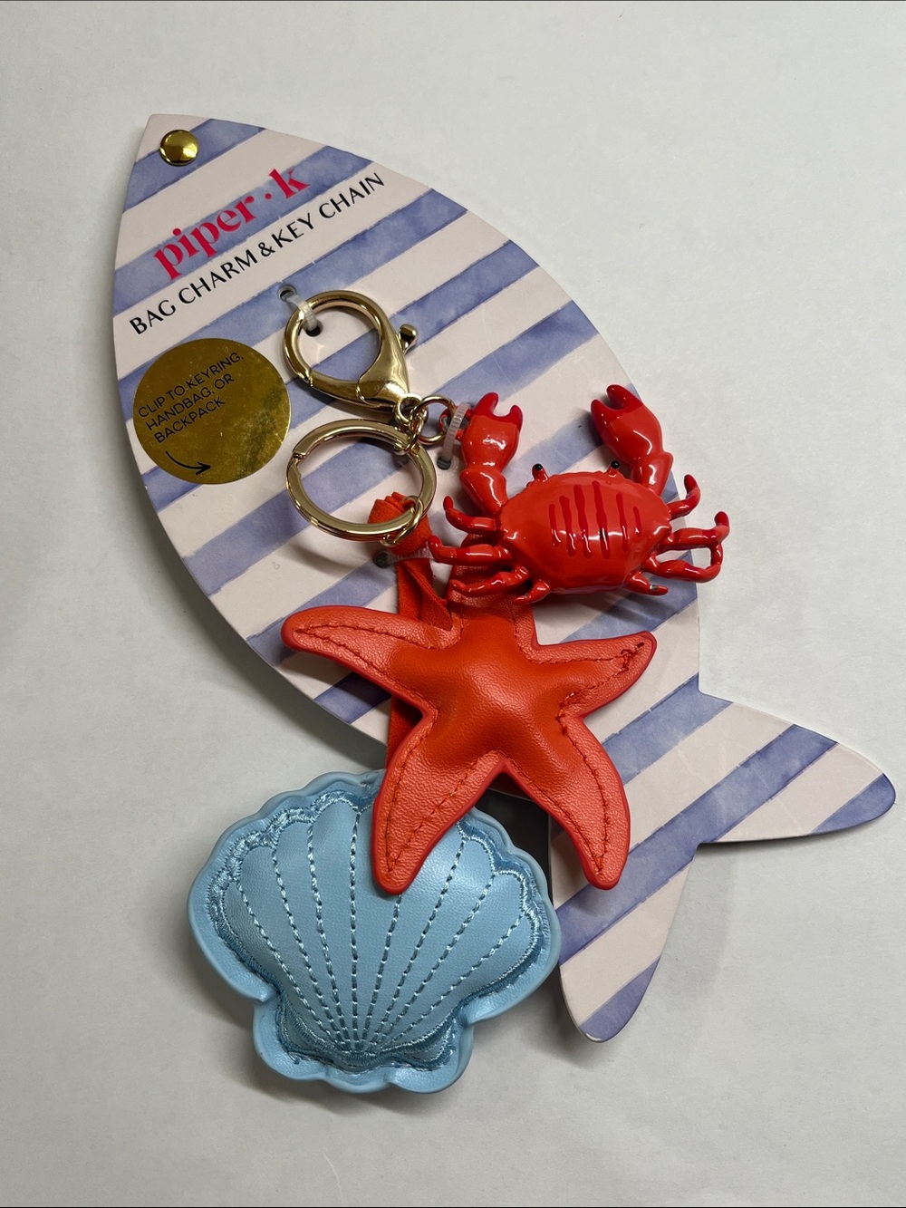 Piper K Sea Life Bag Charm NWT
